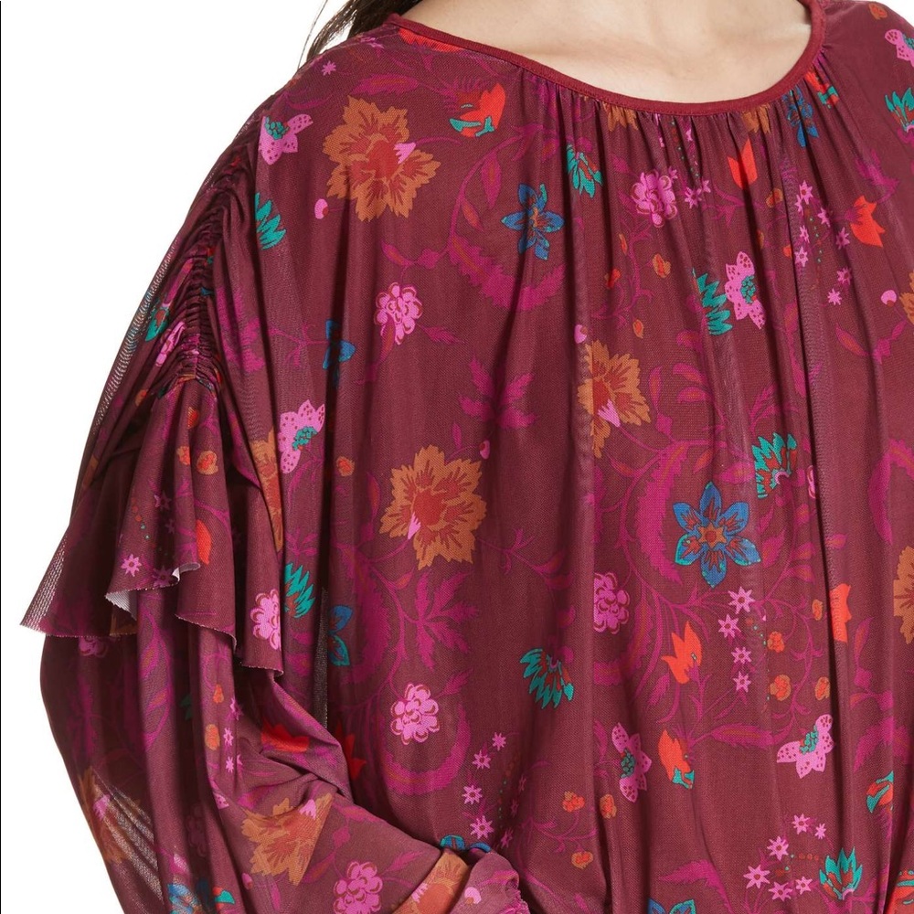 NWT Free People Wildflower Honey Printed Top - Picture 6 of 8
